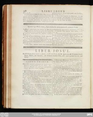 Liber Iosue. Auctor Huius Libri Incertus Est. Quidam Tribuunt Isaiae, Esdrae, alii Samueli, alii Elezaro Aaronis filio, alii, quod probabilius est, ipsi Iosue.