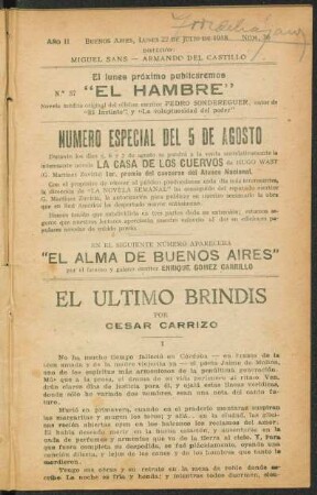 1918000236: El ultimo brindis