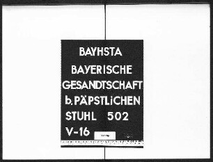 Der Chiffreverkehr der Gesandtschaft mit dem Bayerischen Staatsministerium des Äußern