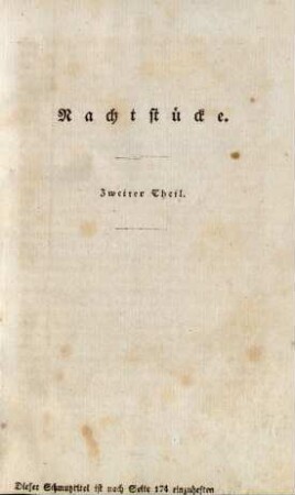Theil 2: Nachtstücke
