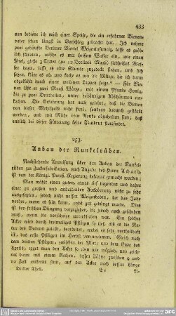 253. Anbau der Runkelrüben