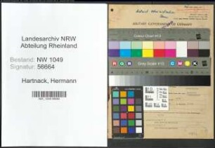 Entnazifizierung Hermann Hartnack , geb. 30.04.1889 (Sekretaer)
