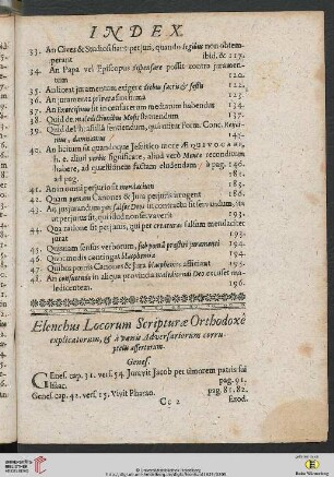 Elenchus Locorum Scripturae Orthodoxe [...]