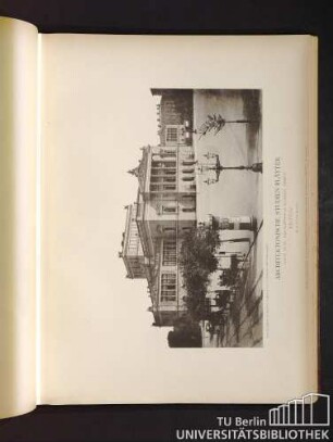 Architektonische Studienblätter. Serie III, No. 87. Neues Stadt-Theater am Augustusplatz. Hauptfront. Leipzig.