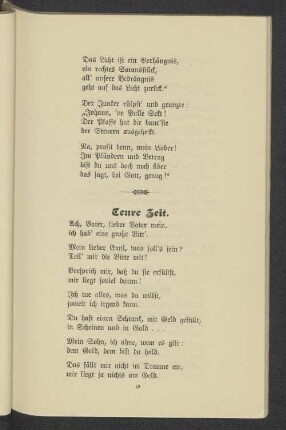 Teure Zeit