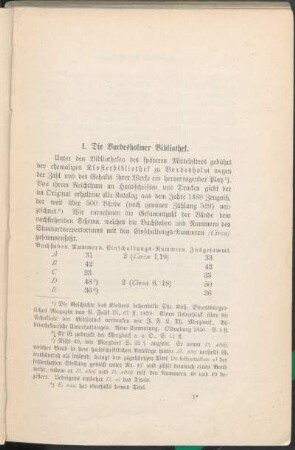 1. Die Bordesholmer Bibliothek.