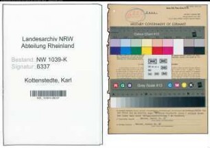 Entnazifizierung Karl Kottenstedte , geb. 11.07.1910 ()