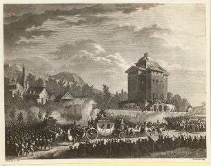Französische Revolution 1789. Rückkehr des Königs von Varenne 25. Juni 1791. Aus: Tableau hist. de la Révol. franç..... Dresden: SLUB H.Gall.D7, Nr. 29