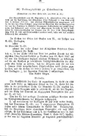 Beitragspflicht zu Schulbauten : [IV. Elementarschulwesen]