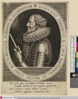 LUDOVICUS FRIDERICUS D.G. DUX WIRTEMBERG ET TECCEN