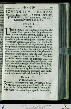 Pomponii Laeti de Rom. magistratibus...