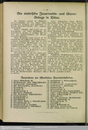 Die elektrische Feuermelde- und Alarmanlage in Zittau