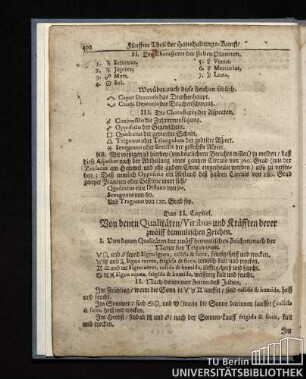 Das II. Capitel. Von denen Qualitäten, Viribus und Kräfften derer zwölff himmlischen Zeichen