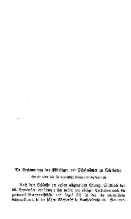 Die Versammlung der Philologen und Schulmänner zu Wiesbaden
