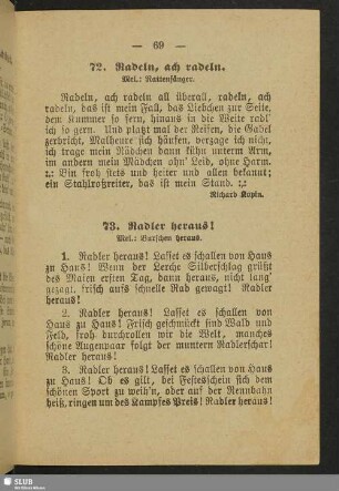 73. Radler heraus!