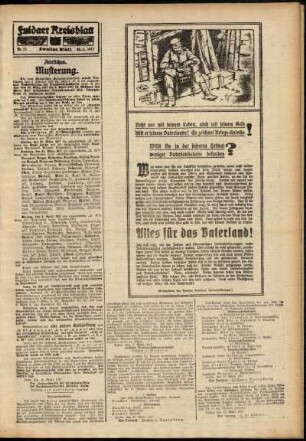 Zweite Ausgabe vom Mittwoch, den 28. März 1917.