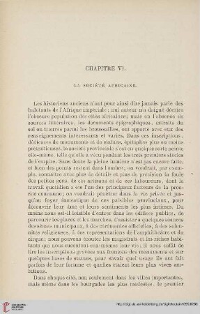 Chapitre VI: La société africaine