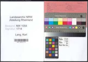 Entnazifizierung Karl Lang , geb. 06.08.1893 (Schlosser)