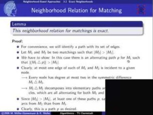 Neighborhood-Based Approaches - Local Search / Exact Neighborhoods