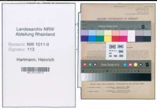 Entnazifizierung Heinrich Hartmann , geb. 20.02.1900 ()
