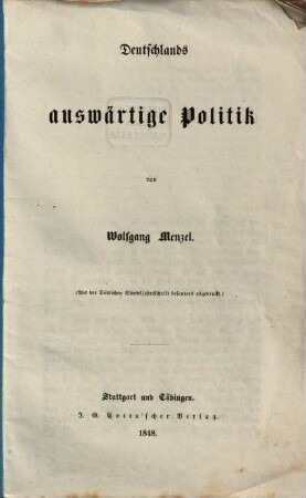 Deutschlands auswärtige Politik