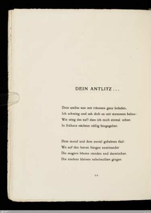 Dein Antlitz ...