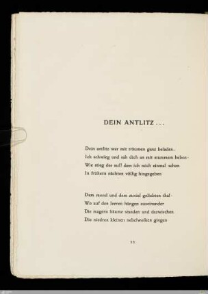 Dein Antlitz ...