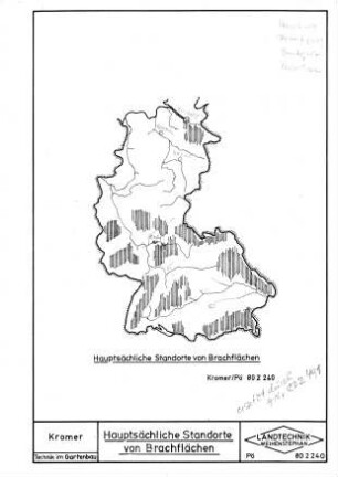Hauptsächliche Standorte von Brachflächen
