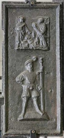 Ofenplatte Landsknecht, St. Petrus, Malchus