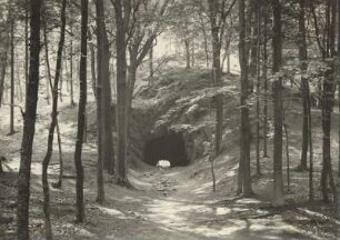 Moritzburg, Felstunnel westlich des Schlossteichs bei der Försterei. Bau unter August dem Starken