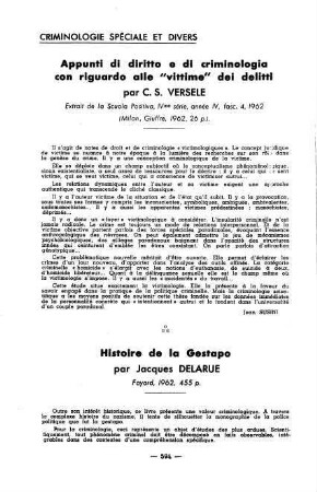 594-595, Histoire de la Gestapo, par Jacques Delarue