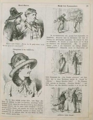 "Bank-Noten" "Chapeau à la volière" "Macht des Commandos"