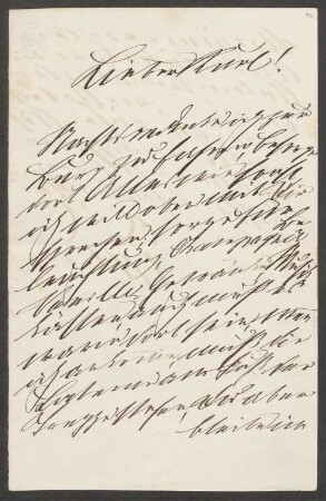 Ludwig II., König von Bayern (1845-1886) Sammlung: Brief von Ludwig II., König von Bayern an Karl Hesselschwerdt - BSB Ana 680.A. Hesselschwerdt, Karl. 12