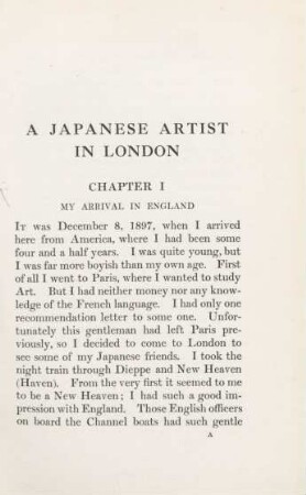 Chapter I. My arrival in England