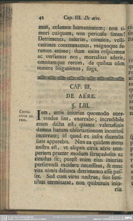 Cap. III. De Aere