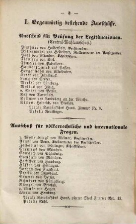 Verzeichniß der Mitglieder der Ausschüsse bei der verfassunggebenden deutschen Reichsversammlung : Aufgestellt im Dezember 1848