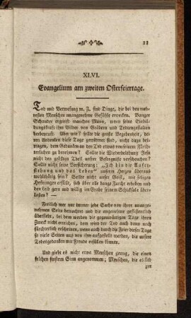 XLVI. Evangelium am zweiten Osterfeiertage.