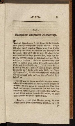 XLVI. Evangelium am zweiten Osterfeiertage.