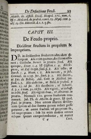 Caput III. De Feudo proprio.
