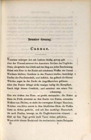 Epos vom punischen Kriege : metrisch übersetzt, und von einem Vorworte über deutsche Vers- und Sylbenmessung begleitet, 2