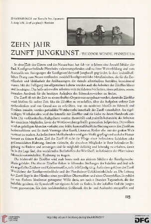 Zehn Jahre Zunft Jungkunst