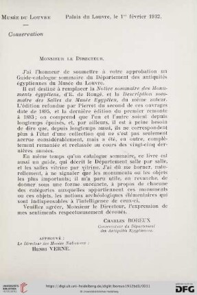 Monsieur le Directeur, [...]