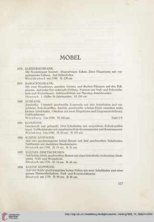 Möbel (Nr. 1078-1109)