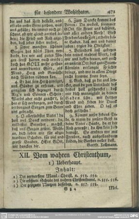 XII. Vom wahren Christenthum