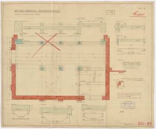 Grundriss zum Kopfbau, unter Terrain
