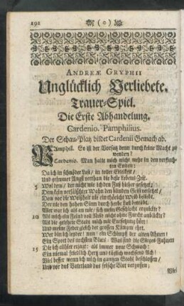 Die Erste - Andere Abhandelung.