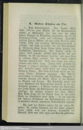 X. Andere Schulen am Ort