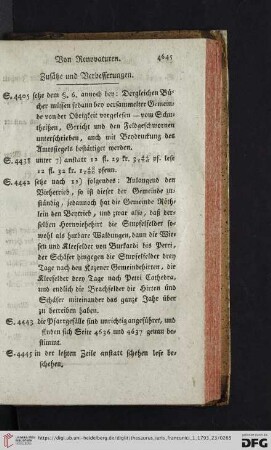 Zusaetze und Verbesserungen