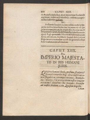 Caput XIIX. De Imperio Maiestatis In Res Humani Iuris.