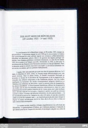 Dix-Huit Mois De République (29 octobre 1923 - 1er mai 1925)